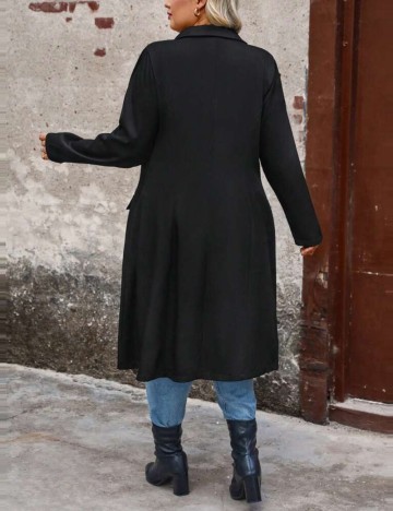 Trench Shein Curve+, negru