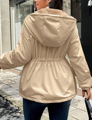 Geacă Shein Curve+, crem