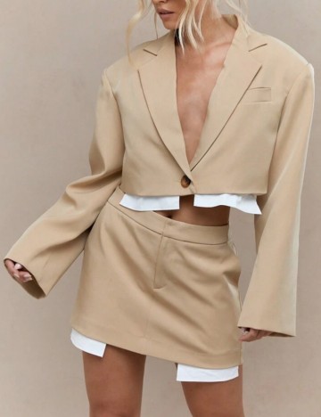 Compleu Shein Missguided, bej
