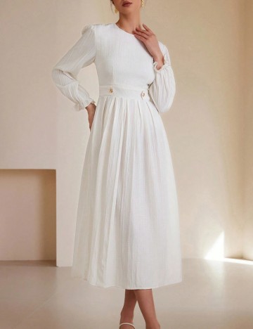 Rochie maxi Shein, crem