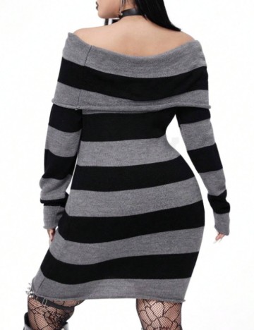 Rochie mini Shein Curve+, mix culori
