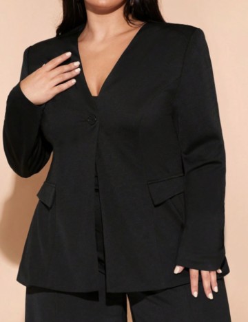 Sacou Shein Curve+, negru