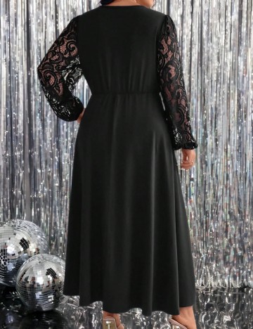 Rochie midi Shein Curve+, negru