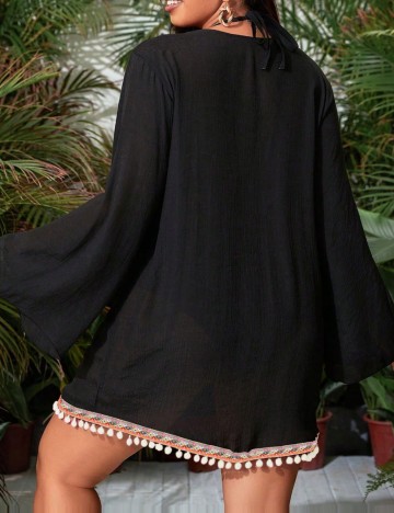 Rochie de plajă Shein Curve+, negru