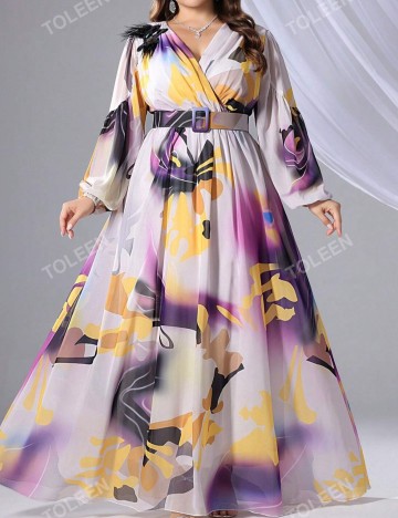 Rochie maxi Shein, mix culori