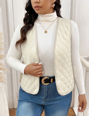 Vestă Shein Curve+, bej