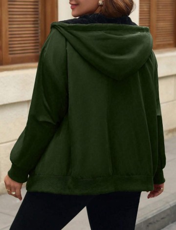 Geacă Shein Curve+, verde