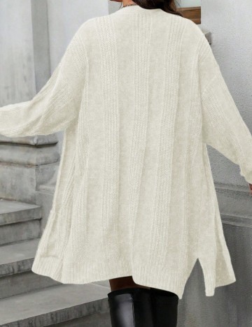 Cardigan Shein Curve+, alb