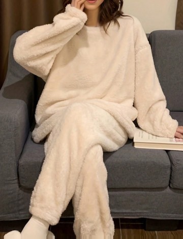 Compleu pijamale Shein, bej