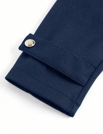 Palton Shein Curve+, albastru