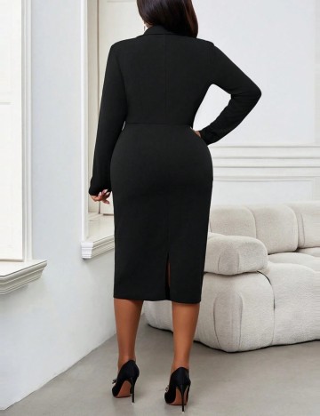 Rochie midi Shein Curve+, negru