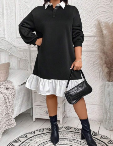 Rochie midi Shein Curve+, negru
