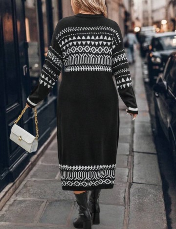 Rochie midi Shein Curve+, mix culori