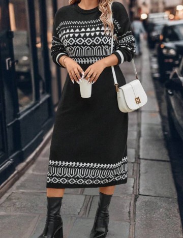 Rochie midi Shein Curve+, mix culori