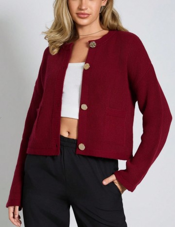 Cardigan Shein, vișiniu