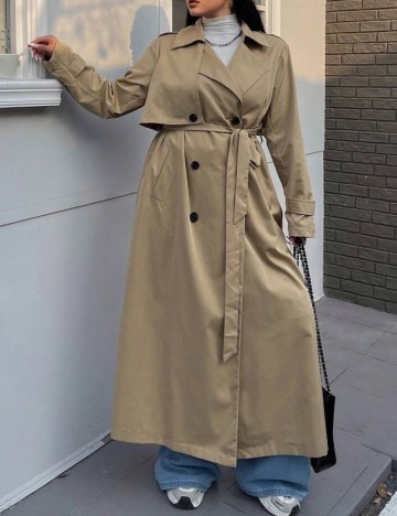 Trench Shein Curve+, bej