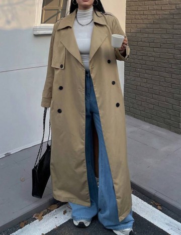Trench Shein Curve+, bej