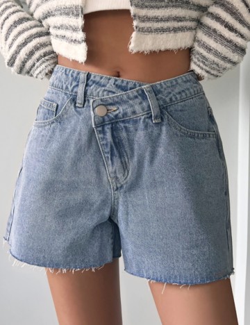 Pantaloni scurți de blugi Shein, albastru