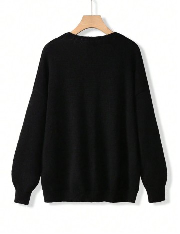 Cardigan Shein Curve+, negru
