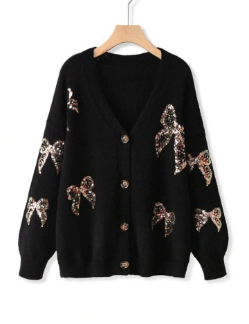 Cardigan Shein Curve+, negru