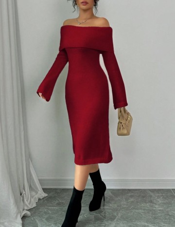 Rochie midi Shein, roșu
