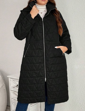 Geacă Shein Curve+, negru