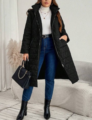 Geacă Shein Curve+, negru