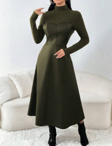 Rochie midi Shein, kaki