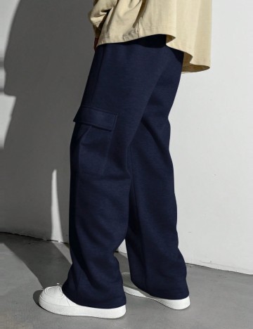 Pantaloni Shein, bleumarin