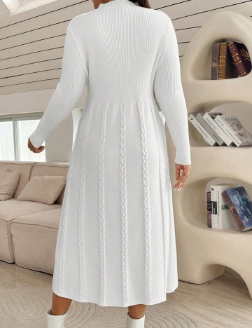 Rochie midi Shein Curve+, alb