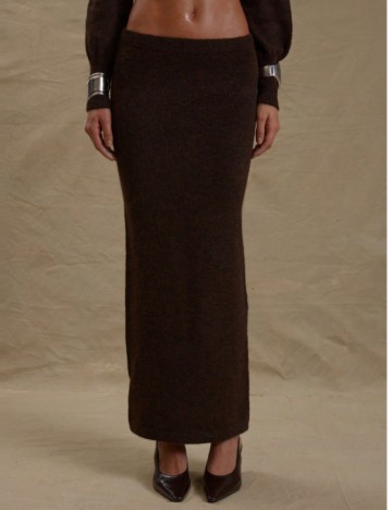 Fustă maxi Shein MUSERA, maro