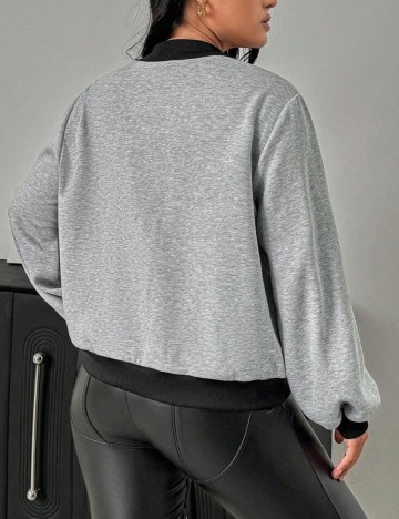 Jachetă Shein Curve+, gri