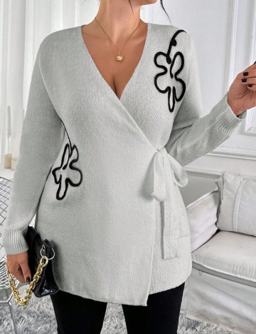 Cardigan Shein Curve+, galben