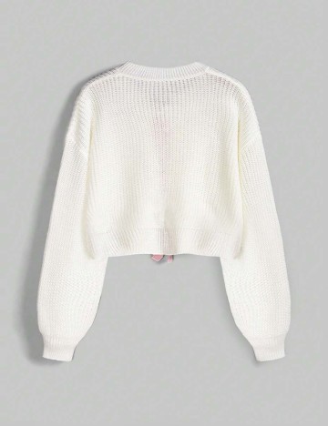 Cardigan Shein Romwe, alb