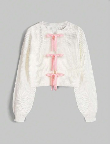 Cardigan Shein Romwe, alb