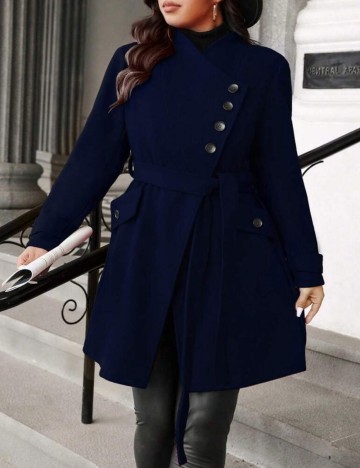 Palton Shein Curve+, bleumarin