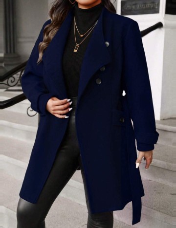 Palton Shein Curve+, bleumarin