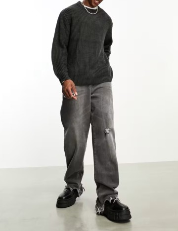 Pulover ASOS, gri