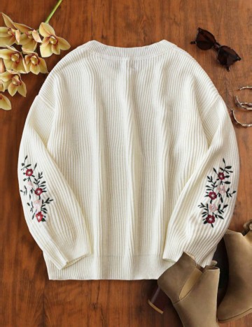 Pulover Shein Curve+, crem