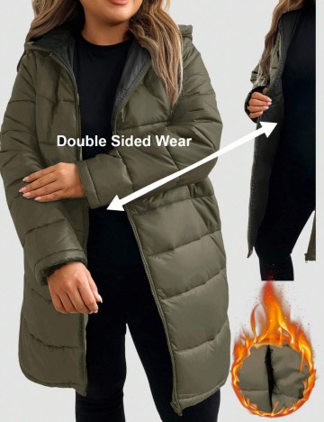 Geacă Shein Curve+, verde