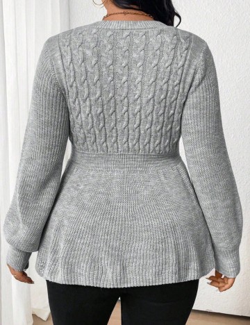 Pulover Shein Curve+, gri