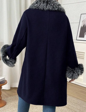 Palton Shein Curve+, bleumarin