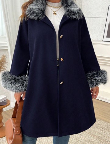 Palton Shein Curve+, bleumarin