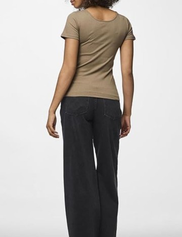 Tricou Pieces, maro
