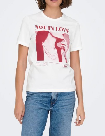 Tricou Only, alb