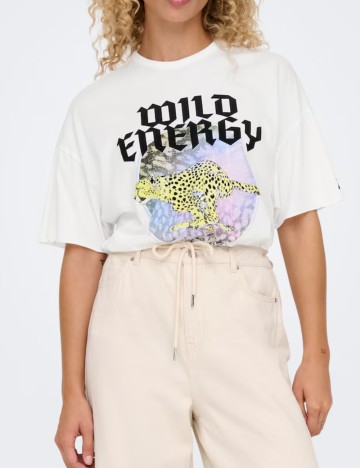 Tricou Only, alb