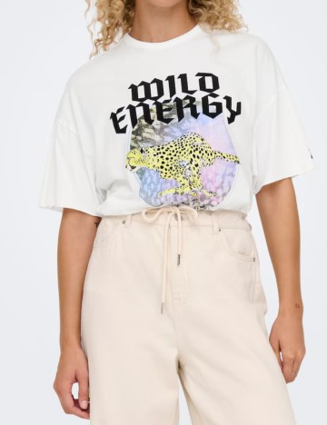 Tricou Only, alb