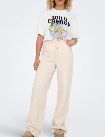 Tricou Only, alb