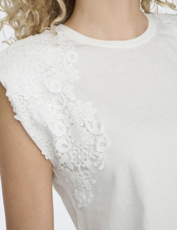 Tricou Only, alb