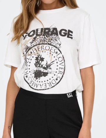 Tricou Only, alb